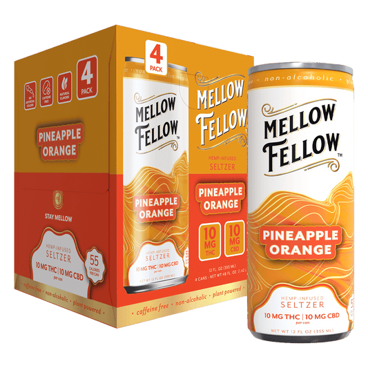 Mellow Fellow Delta 9 10MG THC + 10MG CBD Seltzer Beverage 20MG