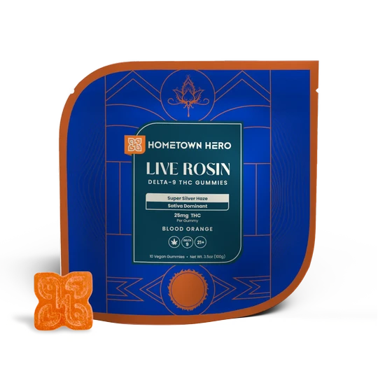 Hometown Hero Canna-Classic Blood Orange SSH - Delta 9 Live Rosin Gummies 25MG (SATIVA)