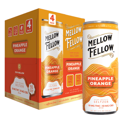 Mellow Fellow Delta 9 10MG THC + 10MG CBD Seltzer Beverage 20MG