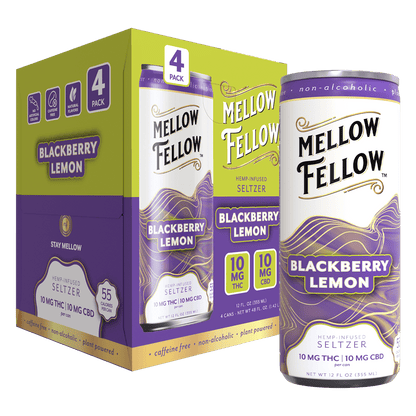 Mellow Fellow Delta 9 10MG THC + 10MG CBD Seltzer Beverage 20MG