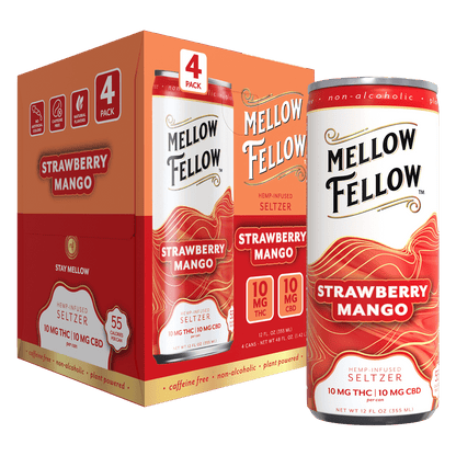 Mellow Fellow Delta 9 10MG THC + 10MG CBD Seltzer Beverage 20MG
