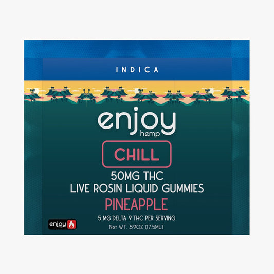 Enjoy 50mg Live Rosin Liquid Gummies - Pineapple for Chill (Indica)