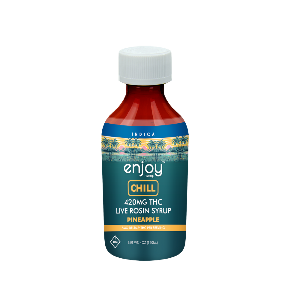 Enjoy Chill Delta 9 THC Live Rosin Syrup 420mg - Pineapple (Indica)