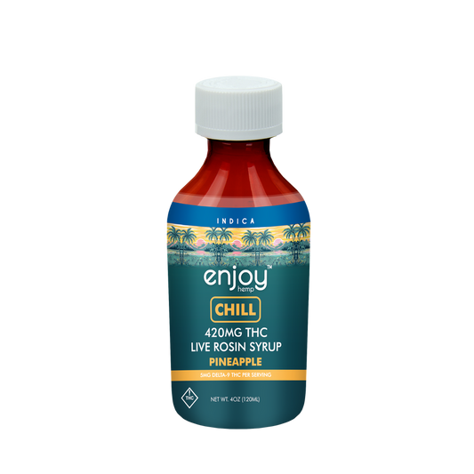 Enjoy Chill Delta 9 THC Live Rosin Syrup 420mg - Pineapple (Indica)