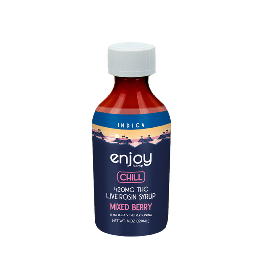 Enjoy Chill Delta 9 THC Live Rosin Syrup 420mg - Mixed Berry (Indica)