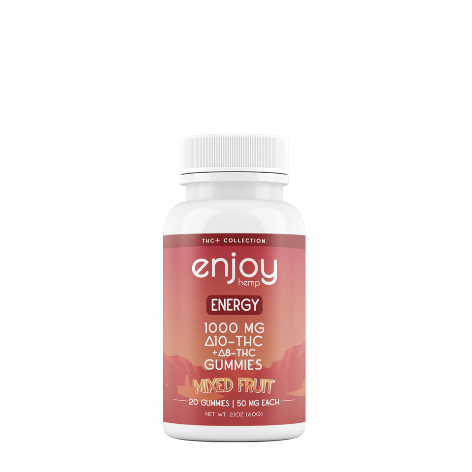 Enjoy Energy Delta 10 THC + Delta 8 THC 1000 mg total - 20 gummies | 50 mg each