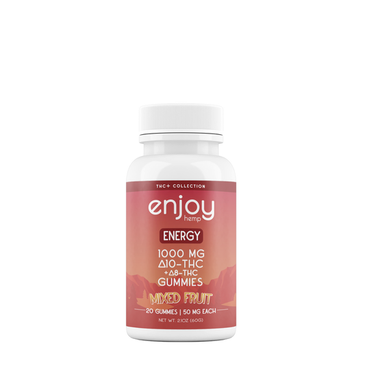 Enjoy Energy Delta 10 THC + Delta 8 THC 1000 mg total - 20 gummies | 50 mg each