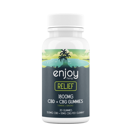 Enjoy CBD Gummies For Relief - Full Spectrum CBD + CBG + Turmeric + Ginseng