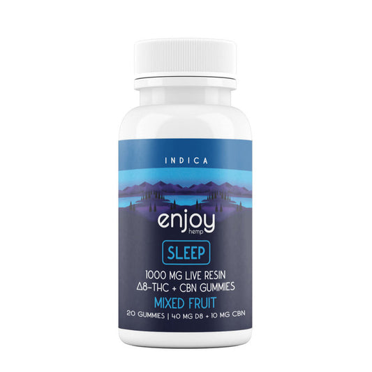 Enjoy Live Resin Delta 8 THC + CBN 1000mg Gummies for Sleep - 50 mg each | 20 gummies