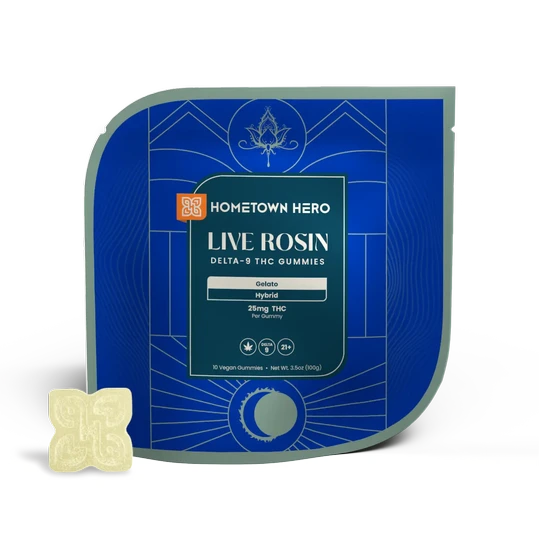 Hometown Hero Canna-Classic Gelato - Delta 9 Live Rosin Gummies 25MG (HYBRID)