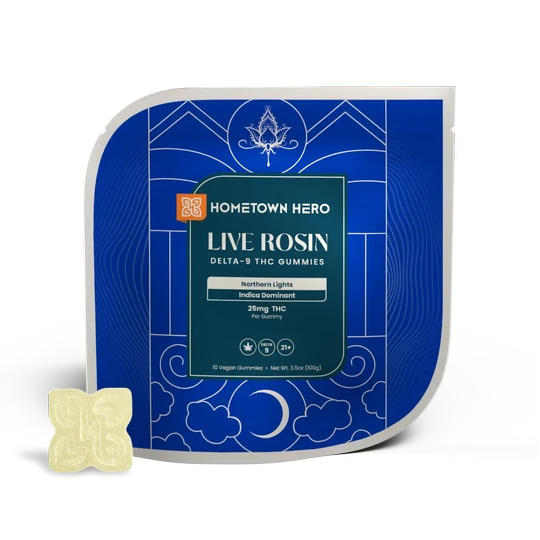 Hometown Hero Canna-Classic Northern Lights - Delta 9 Live Rosin Gummies 25MG (INDICA)