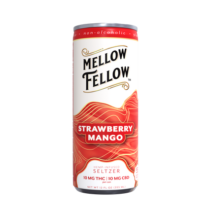 Mellow Fellow Delta 9 10MG THC + 10MG CBD Seltzer Beverage 20MG