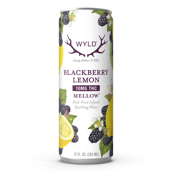 Wyld Blackberry Lemon Mellow THC Sparkling Water 10mg THC/serving 12oz
