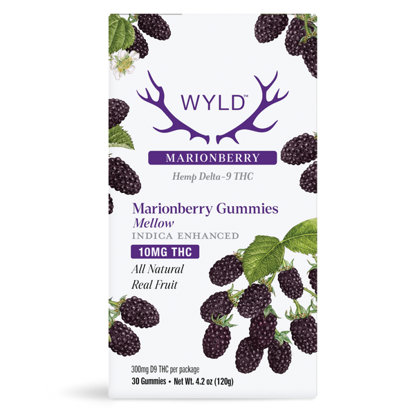 WYLD D9 THC Gummies 10mg 30ct/Jar