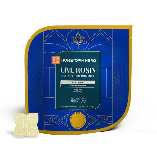 Hometown Hero Canna-Classic Blue Dream - Delta 9 Live Rosin Gummies 25MG (INDICA)