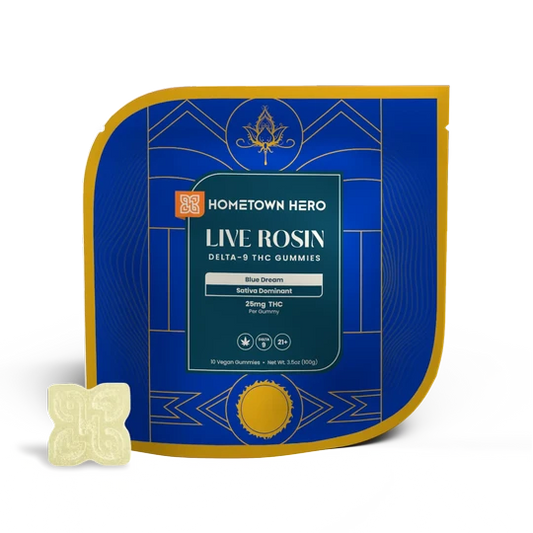 Hometown Hero Canna-Classic Blue Dream - Delta 9 Live Rosin Gummies 25MG (INDICA)