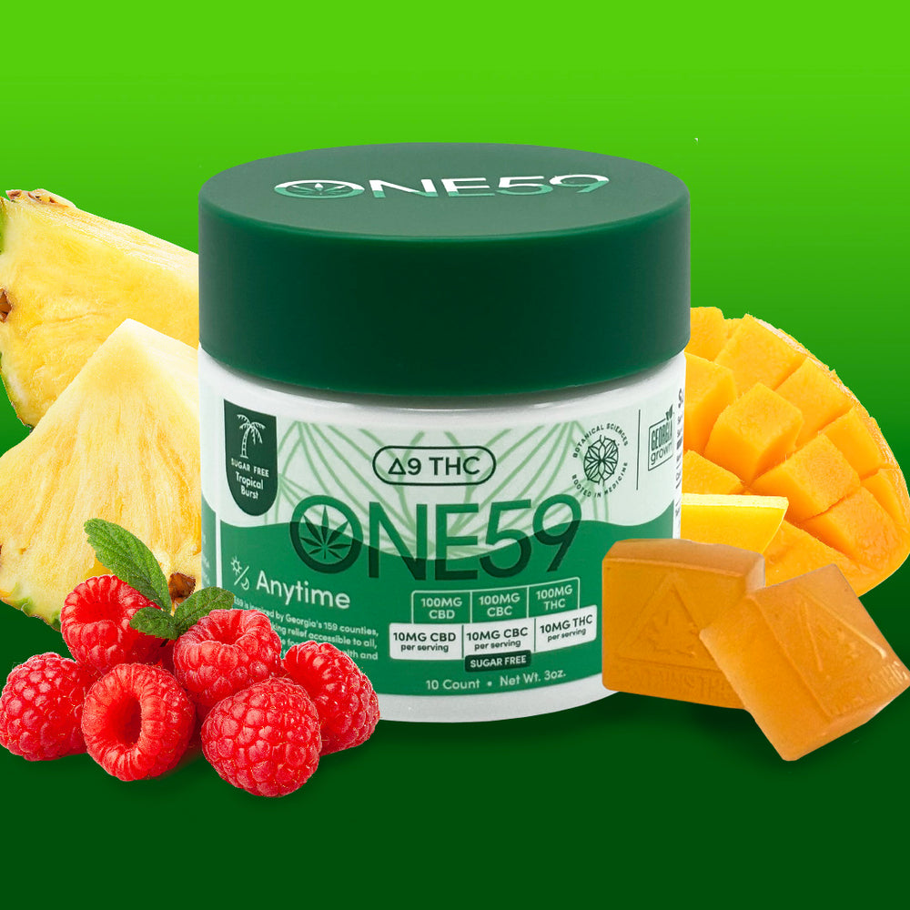 ONE59 Anytime Gummy for Focus - Tropical Burst - Sugar Free 30MG 10CT