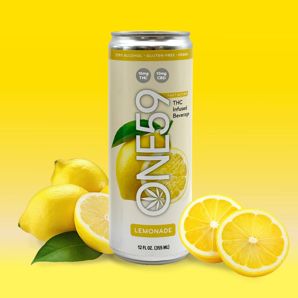 ONE59 Lemonade THC Infused Beverage - 12oz 10mg THC|10mg CBD