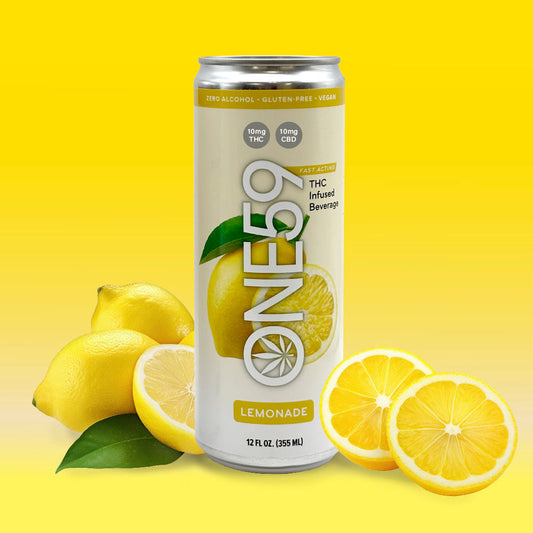ONE59 Lemonade THC Infused Beverage - 12oz 10mg THC|10mg CBD