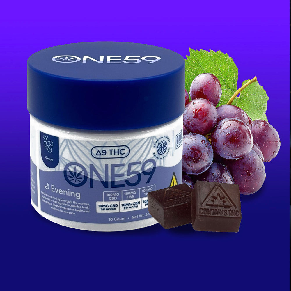ONE59 Evening Gummy for Sleep - Grape 30MG 10CT