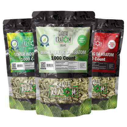 Earth Kratom 1000 CT Kratom Capsules