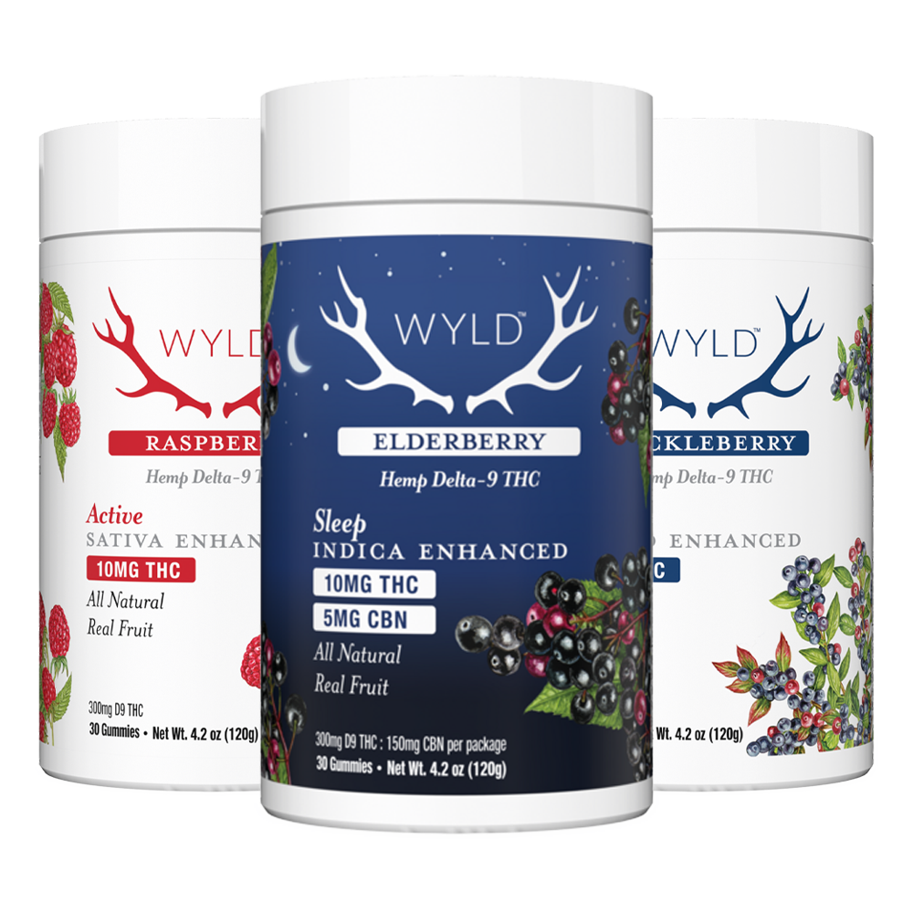 WYLD D9 THC Gummies 10mg 30ct/Jar