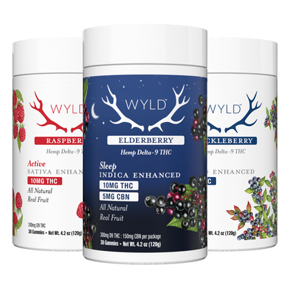 WYLD D9 THC Gummies 10mg 30ct/Jar